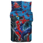 Parure housse de couette spiderman tir 140x200cm avec taie doreiller Parure housse de couette spiderman tir 140x200cm avec taie doreiller