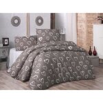 Parure de lit - 1 housse de couette 220 x 240 cm + 2 taies doreiller 60 x 60 cm - 65% coton 35% polyester ...