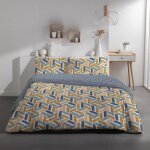 Parure de lit 2 personnes - today - sunshine 15. 32 - 240 x 260 cm - 100% coton imprim�