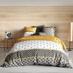 Parure de lit 220x240 cm coton 57 fils - 3 pi�ces lea