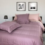 Parure de lit 240x220 cm satin de coton pigalle violet