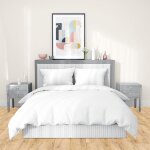 Parure de lit 240x220 cm satin de coton sapri blanc 3 pices