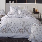 Parure de lit 3 pices 200x200 cm taies 65x65 cm percale pur coton plumes