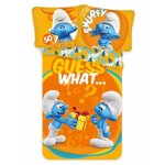 Parure de lit bb coton les schtroumpfs - the smurfs - orange - 100x135 cm - enfant