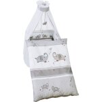 Parure de lit bb jumbotwins - roba - 1492 s145 - gris blanc rouge - 100% coton