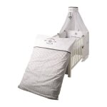 Parure de lit b�b� roba - 4pc - rock star baby 3 - gris - blanc - 100% coton