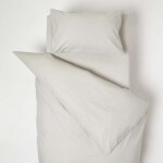 Parure de lit enfant - coton �gyptien - gris - 120 x 150 cm - hypoallerg�nique - ultra doux