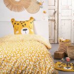 Parure de lit enfant today funny - 140x200 cm - 100% coton - imprimé léopard Parure de lit enfant today funny - 140x200 cm - 100% coton - imprimé léopard
