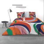 Parure de lit holma avec housse de couette et taie(s) doreiller imprime 260 x 240 cm les ateliers du ...