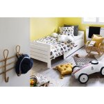 Parure de lit (housse de couette + 1 taie doreiller) coton imprim 140 x 200 cm farandole