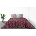 Parure de lit - vishka - 220x240 cm - 100% coton bio - 57 fils - rouge