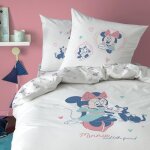 Parure de lit imprimée 100% coton - disney home minnie little friend - blanc - personnage de fiction ... Parure de lit imprimée 100% coton - disney home minnie little friend - blanc - personnage de fiction ...