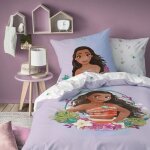 Parure de lit enfant 100% coton - vaiana motonui - mauve - 140x200 + 63x63cm Parure de lit enfant 100% coton - vaiana motonui - mauve - 140x200 + 63x63cm