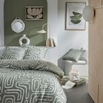 Parure de lit matisse sauge - today - vert 240x220 cm Parure de lit matisse sauge - today - vert 240x220 cm