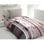 Parure de lit microfibre - home linge passion - shizuoka - housse 140 x 200 cm + 1 taie doreiller 63 ...