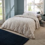 Parure de lit 200x200 cm 100% flanelle de coton orchide 3 pices