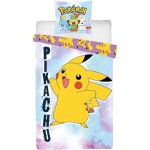 Parure de lit r�versible - pokemon - pikachu - microfibre - 1 housse de couette 140 x 200 cm + 1 taie ...