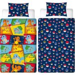 Parure de lit réversible - pokemon - starter & poké - ball - microfibre - 1 housse de couette 140 x 200 ... Parure de lit réversible - pokemon - starter & poké - ball - microfibre - 1 housse de couette 140 x 200 ...