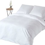 Parure de lit en satin de coton �gyptien 1000 fils housse de couette 150 x 200 cm et 1 taie doreiller ...