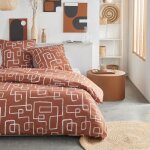 Parure de lit - today crazy - imprimé graphique - 2 personnes - 220 x 240 cm - orange Parure de lit - today crazy - imprimé graphique - 2 personnes - 220 x 240 cm - orange