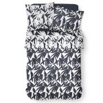 Parure de lit - today - housse de couette r�versible - 100% coton 57 fils - noir - 220x240 cm