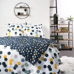 Parure de lit - today - sunshine 11. 59 - 220x240 cm - 100% coton imprim pois