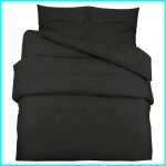 Parure de lit - vgeby - noir 220x240 cm - microfibre légère - résistance aux taches - douceur exceptionnelle ... Parure de lit - vgeby - noir 220x240 cm - microfibre légère - résistance aux taches - douceur exceptionnelle ...