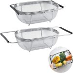 Passoire inox evier retractable passoire fine avec poignes passoire grande pour cuisine ptes corbeille ...