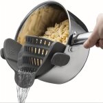 Passoire en silicone passoire alimentaire pour casseroles et bols passoire de lavage de fruits pour pâtes ... Passoire en silicone passoire alimentaire pour casseroles et bols passoire de lavage de fruits pour pâtes ...