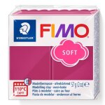 Pte  modeler - staedtler - fimo soft - framboise glac - 57g - souple et facile  malaxer