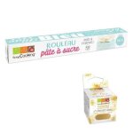 Pte  sucre - non spcifi -  36 cm - couleur bleue - paillettes dores - 430 g