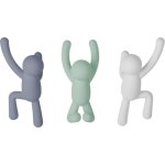 Patère bonhomme buddy (lot de 3) lilas - menthe - blanc Patère bonhomme buddy (lot de 3) lilas - menthe - blanc