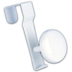 Pat�re - godonnier - 1 t�te clipsable - acier - blanc - salle de bain