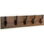 Patre murale - paris prix - 5 crochets - 495 cm - fer & mdf - style ethnique