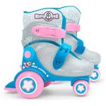 Patins ajustables - stamp - skids control explore - 4 roues - taille 23 - 26 - rose
