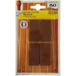 Patin feutre adh�sif iso - marron - 25x45 mm - lot de 4 - antibruit