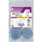 Patin glisseur gris adhsif ptfe d: 40mm x4 - vynex - lot de 4 - pouvoir glissant - facilite les dplacements ...