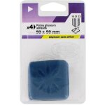 Patin glisseur gris adhsif ptfe d: 50x50mm x4