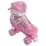 Patins à roulettes classiques pour enfant jeobest - roller chaussure quad en pu - taille m - rose Patins à roulettes classiques pour enfant jeobest - roller chaussure quad en pu - taille m - rose