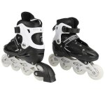 Patins � roulettes pour enfants - agnesg - roller in line - 1 roue flash - couleur noir - taille m (35 ...