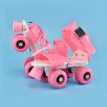Patins � roulettes pour enfants double rang�e 4 roues de skate chaussures gratuit taille coulissante ...