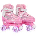 Patins � roulettes ohmg - taille s - ajustable 27 - 32 - pour enfants - rose
