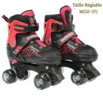 Patins � roulettes - qifashma - double rang�e - tailles ajustables - pour d�butants