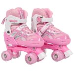 Patins à roulettes - roller quad - rose - taille réglable - confort optimal - idéal pour enfants Patins à roulettes - roller quad - rose - taille réglable - confort optimal - idéal pour enfants