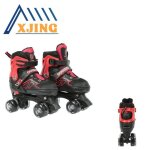 Patins � roulettes - xjing - mod�le ajustable - rouge et noir - taille m (32 - 37) - support en aluminium ...