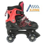 Patins � roulettes xjing roller in line - taille s(27 - 32) - r�glable - 8 roues - rouge + noir