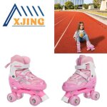 Patins � roulettes - xjing - rose - doublure douce - taille ajustable (27 - 31) - roues lumineuses