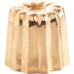 Patisse 6 moules  cannels en cuivre - 35 mm