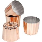 Patisse moules  cannels en cuivre 45 mm x4