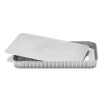 Patisse moule  tarte rectangulaire antiadhsif en acier revtu - 32x22 cm